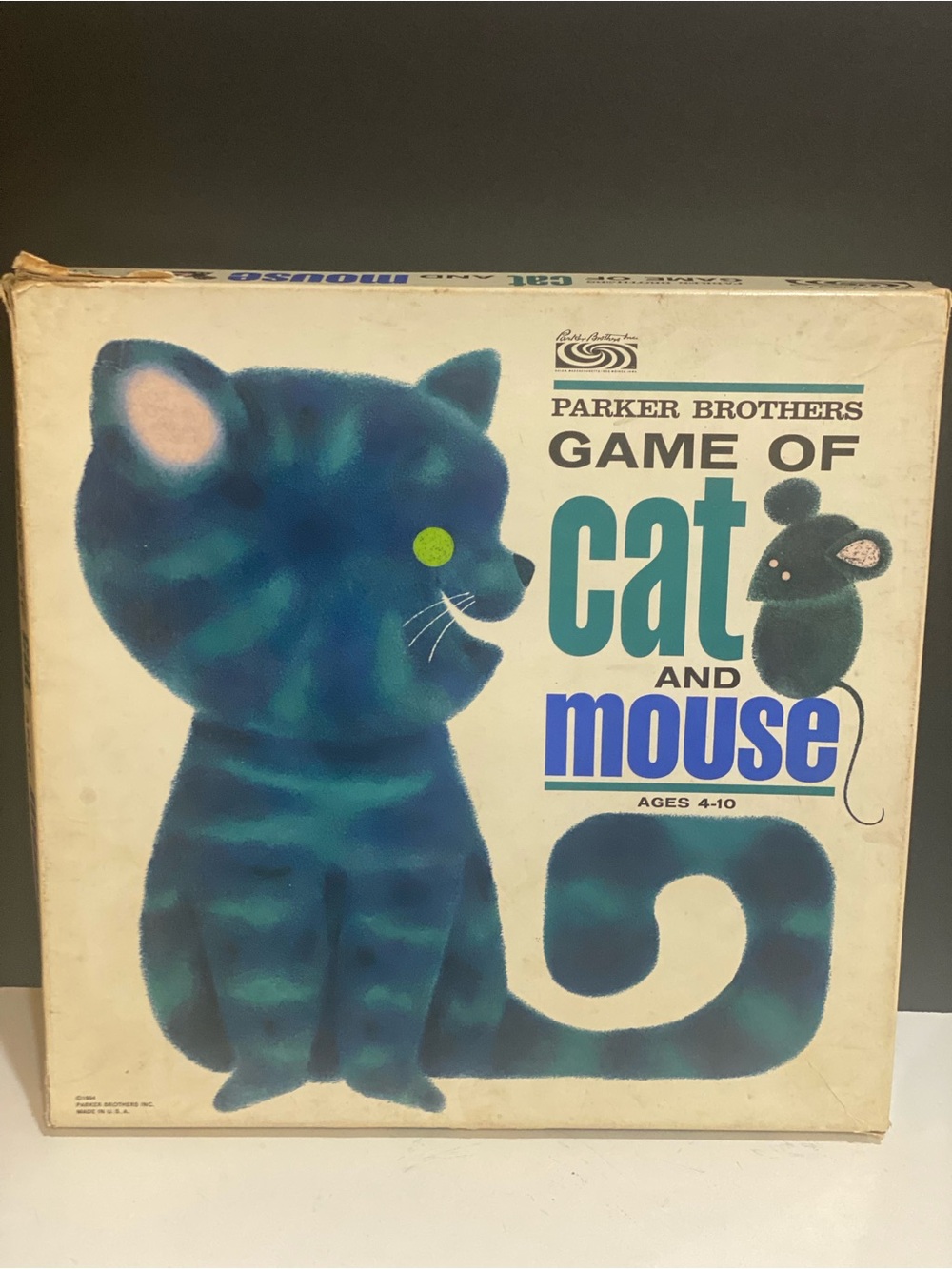 Vintage 1964 Parker Brothers Game of Cat and Mouse Board Game